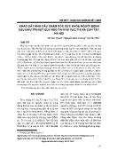 Khảo sát nhu cầu chăm sóc sức khỏe người bệnh sau điều trị đột quỵ não tại khu vực thị xã Sơn Tây, Hà Nội