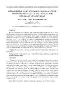 Kiểm định tính năng động dài hạn của các yếu tố ảnh hưởng đến tăng trưởng nông nghiệp đồng bằng sông Cửu Long