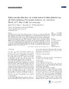 Nghiên cứu đặc điểm thực vật và định tính sơ bộ thành phần hóa học cây Nhất mạt hương