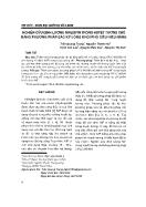 Nghiên cứu định lượng nifedipin trong huyết tương chó bằng phương pháp sắc ký lỏng khối phổ siêu hiệu năng