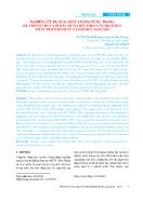 Nghiên cứu dự báo chất lượng nước trong hệ thống thủy lợi bắc hưng hải theo các kịch bản phát triển kinh tế xã hội đến năm 2020
