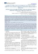 Nghiên cứu hợp chất Flavonoid từ cao Ethyl Acetat chiết từ cây lá đắng (vernonia amygdalina delile) mọc ở Đồng Nai