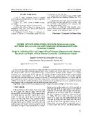 Nghiên cứu khả năng kháng vi khuẩn xanthomonas oryzae gây bệnh bạc lá löa của chế phẩm nano đồng-bạc/chitosan oligosaccharide