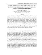 Nghiên cứu khả năng phân giải và cung cấp dinh dưỡng của phụ phẩm mía đường vùi làm phân bón cho mía vùng Lam Sơn Thanh Hoá