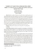 Nghiên cứu khả năng sinh trưởng, phát triển và năng suất của một số giống ngô lai tại Quảng Nam