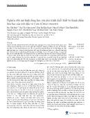 Nghiên cứu mô hình động học của quá trình chiết xuất và thành phần hóa học của tinh dầu vỏ cam