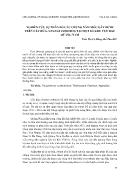 Nghiên cứu sự phân bố các chủng nấm mốc gây bệnh trên cây dứa (ananas comosus) tại một số khu vực Bắc Quảng Nam