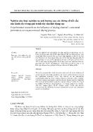 Nghiên cứu thực nghiệm sự ảnh hưởng của các thông số kết cấu của kênh sấy trong quá trình sấy sắn khô dạng cục