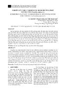 Nghiên cứu thực nghiệm xác định phương pháp sấy rau má (centella asiatica L.)