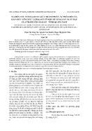 Nghiên cứu tương quan giữa thành phần, sự phân bố của giun đất với chất lượng đất ở một số vùng sản xuất rau của thành phố Hội An – tỉnh Quảng Nam