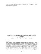 Nghiên cứu với ngành công nghiệp chế biến phụ phẩm giết mổ