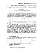 Nghiên cứu xác định hệ thống cây trồng nông nghiệp hợp lý ở huyện thạch thành tỉnh Thanh Hóa