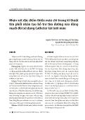 Nhận xét đặc điểm thiếu máu chi trong kĩ thuật tim phổi nhân tạo hỗ trợ tim đường vào động mạch đùi sử dụng Catheter tái tưới máu
