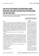Pha chế và thử nghiệm chế phẩm phòng chống bệnh nấm, rám quả ở cây bưởi trên cơ sở ứng dụng các hợp chất nano