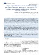 Sơ bộ xây dựng tiêu chuẩn cơ sở cao chiết dược liệu bìm ba răng (merremia tridentata L, convolvulaceae)