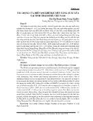 Tác động của biến đổi khí hậu đến năng suất lúa tại tỉnh Thái Bình, Việt Nam