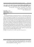 Tác động của mất tầng đất mặt đến độ phì nhiêu đất và năng suất lúa tại huyện Mỹ Xuyên tỉnh Sóc Trăng