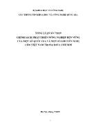 Tài liệu Chính sách phát triển nông nghiệp bền vững của một số quốc gia và một số khuyến nghị cho Việt Nam trong bối cảnh mới