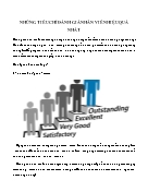 Tài liệu Những tiêu chí đánh giá nhân viên hiệu quả nhất