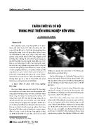 Thách thức và cơ hội trong phát triển nông nghiệp bền vững