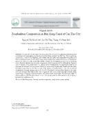 Thành phần loài của động vật nổi ở kênh Bún Xáng của thành phố Cần Thơ