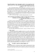 Tình hình nhiễm và mức độ kháng thuốc của Salmonella spp phân lập từ vịt và môi trường nuôi tại thành phố Cần Thơ