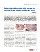 Ứng dụng kỹ thuật sinh học phân tử và kỹ thuật laser quang đông trong điều trị hội chứng truyền máu song thai và dải xơ buồng ối