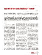 Vô cơ hóa hay hữu cơ hóa nông nghiệp ở Việt Nam?