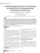 Xác định liều lượng bón đạm, lân và kali thích hợp cho giống bơ Booth 7 giai đoạn kinh doanh trên đất bazan tại tỉnh Đắk Lắk