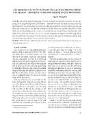 Xác định nhu cầu nước tưới cho cây lạc bằng phương trình FAO Penman – Monteith và phương pháp hệ số cây trồng đơn